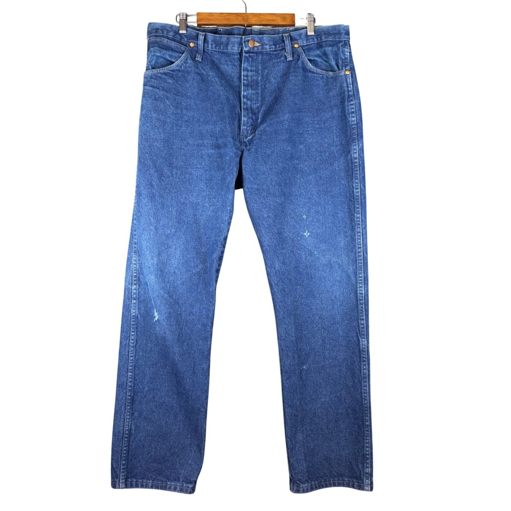 Wrangler Cowboy Cut Original Fit Jeans Mens 38x32 Blue Denim Streetwear Casual